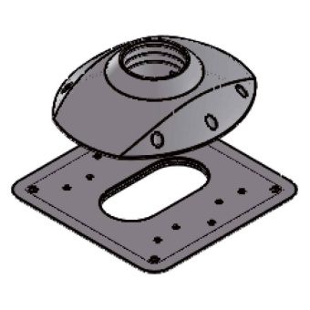 Norsap A4350 - Action/Impulse Rail Adapter Plate Round Column