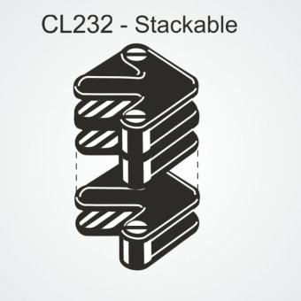 Clamcleat CL232 Cub Cleat for 3–6 mm Rope, Black Nylon