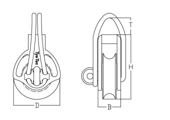 TyeTec 01LB60SBS - 60mm Loop Block Code Blue Short Loop