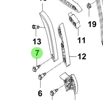 Bukh 24337-3A000 - Chain Tensioner Bolt for S270J Engines