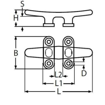 A4 Flat Cleat - 100mm