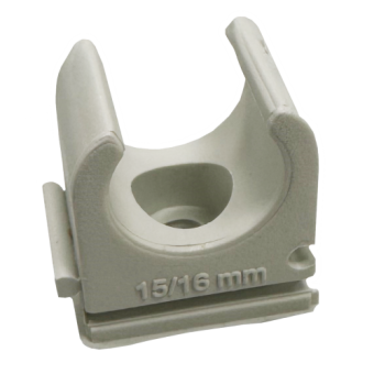 SeaTech Quick-Connect Pipe Clip For Ø15mm, Grey