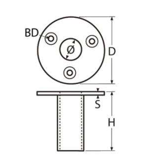  Tarpaulin Tube Holder For Ø25mm Tube