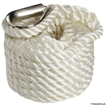 Osculati 3-Strand Polyester Mooring Line with Stainless Steel Thimble