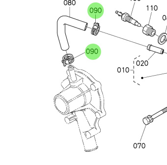 Bukh 16241-7336-0 - Pipe Band Clamp for EPA28 and EPA36 Engines