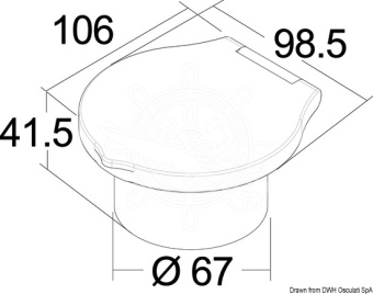 Osculati 15.246.03 - Elegant Shower Box White Finish PVC Hose 2.5 m Wall Mounting