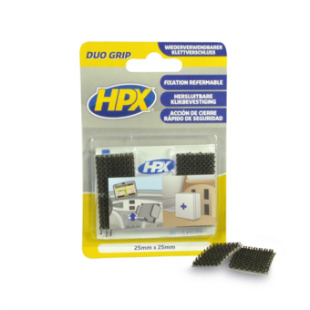 HPX DG2502 - Duo Grip Resealable Snap Fastener Black 25mm x 2m