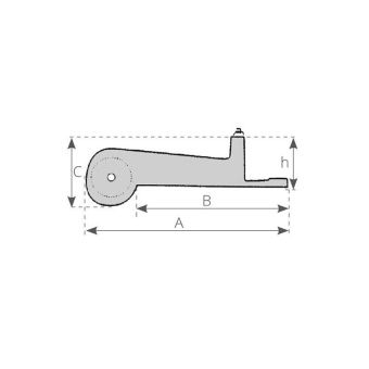 Safe Anodized Aluminum Bow Roller for Anchors up to 12 kg (325 mm)