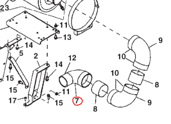 Northern Lights R132527 - Hose - Reducing 90, 5" I.D. x 4" I.D. 