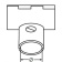 Euromarine Straight 90° Hinged Tee A4 - Ø22mm