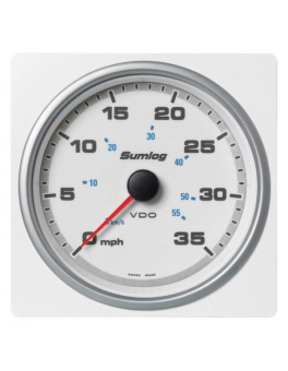 VDO A2C1338840001 - AcquaLink LOG Speedometer 70mph 85mm White