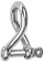Hollex Twisted Shackle Long Forged 5mm With Threaded Eye Bolt AISI 316