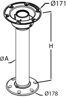 Osculati 48.417.64 - Thread Lock pedestal for any table 685 mm