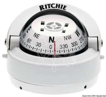 Osculati 25.081.12 - RITCHIE Explorer Extern. Compass 2"3/4 White/White
