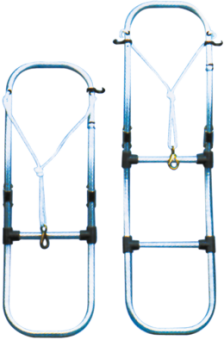 Allpa Aluminum Foldable Bathing Ladder For Inflatable Boats, 3-Steps, Dims. Unfolded 300x930mm, Tube Ø25mm