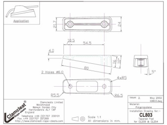 Clamcleat CL803/R - Tapered Pad for CL209, CL254 and CL254AN
