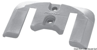 Mercruiser 821630A/C Bravo Zinc Plate Anode - Osculati 43.435.20