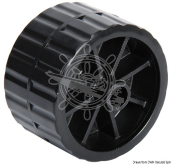 Osculati Boat Trailer Side Roller Ø120 × 75 mm with Technopolymer Core