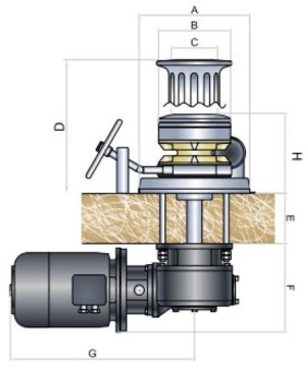 Italwinch Moon Windlass 24V 3500W / 14mm ISO With Drum