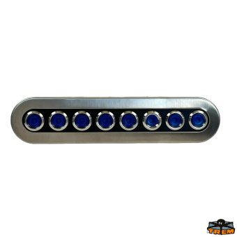 Trem L0608234 - Switch Panel with 8 Utilities Blue LED IP65