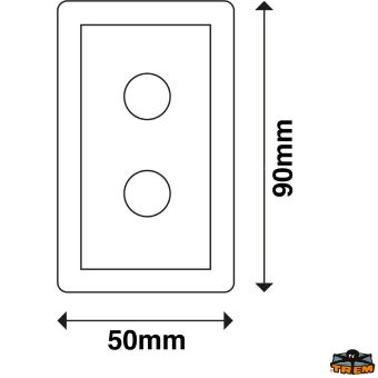 Trem L0680102 - Vertical Electrical Panel With Prewired Circuit Breaker 2 Buttons Up/down