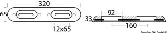 Osculati 43.912.23 - Magnesium Anode for Bolt Mounting 320x65 mm