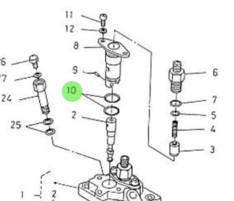 Nanni Diesel 970142161 - Injection Pump O-Ring for HE Series Engines