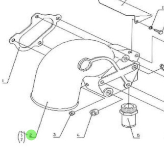 Nanni Diesel 48300380 - Exhaust Elbow Mixer for T4.155 and 4.380TDI Engines