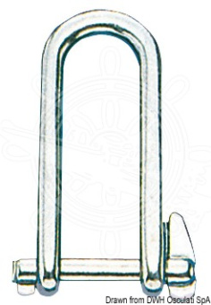 Osculati AISI 316 Long D Shackles with Captive Locking Pin