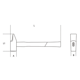 Beta 013700540 - Riveting Hammers, Fibre Shafts L 330 mm 1150 G
