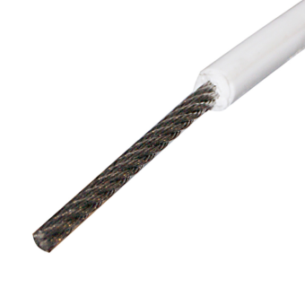 Teci Wire Rope 49 Yarns Ø 3X6mm 100m Stainless Steel AISI 316 With White Plastic Sheath