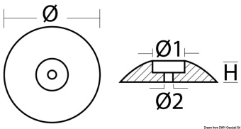 Osculati 43.918.03 - Rose Magnesium Anode Bolt Mounting Ø110 mm 690 g