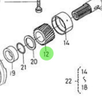 Nanni Diesel 970141520 - Crankshaft Gear for HE and N Series Engines