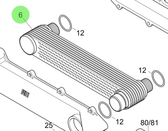 Steyr 2178564-2 - Marine Oil Cooler for Steyr MO Series Engines