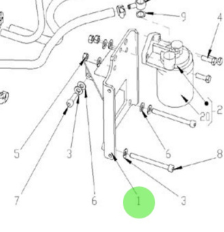 Nanni Diesel 970302677 - Fuel Filter and Oil Drain Pump Support for HE Engines