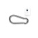 Belship 721605V - AISI Stainless Steel 316 Polished Carabiner 50mm Blister