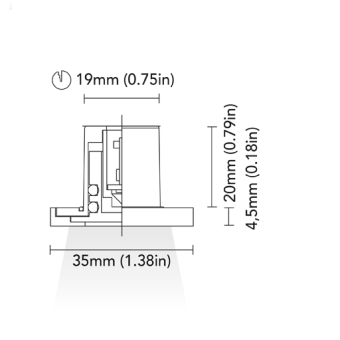 BCM Courtesy Light Dana 35 0.5W 10-30V Stainless Steel IP66 3000K