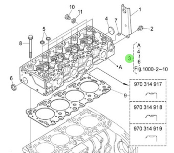 Nanni Diesel 970314809 - Cylinder Head Assembly for N4 Series Engines