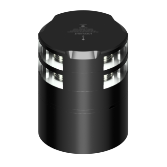 Lopolight 300-112G2ST+301-140B - Navigation Light 3NM 360° White, Double + 60° Panama Steering via RPM, Black