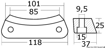 Osculati 43.554.28 - Aluminium Anode Volvo DPR-DPH