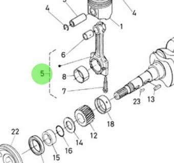 Nanni Diesel 970307333 - Connecting Rod Assembly for N4 and 4 Series Engines