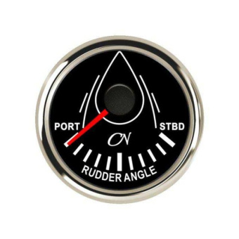 Rudder Angle Gauge - Black Dial, Chromium Bezel, 10 - 190 Ohm, L - R Scale, Ø57 mm