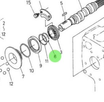 Nanni Diesel 970302099 - Governor Sleeve Circlip for Camshaft Injection Pump