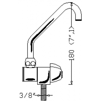 Elettrogas Aravon Chromed Brass Tap