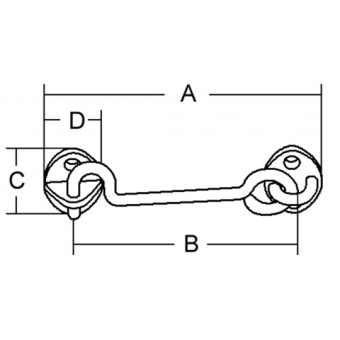 Foresti & Suardi Double Swivel Doorstop Hook 65 mm