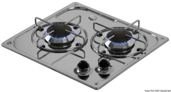 Osculati 50.101.44 - SS Flush Mount Hob Unit 2 Burners 350x320 mm