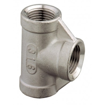 Guidi Stainless Steel Equal Tee F/F/F BSPP Pipe Fitting (Female/Female/Female Thread)