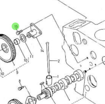 Nanni Diesel 970490508 - M6x14 Bolt for Camshaft and Engine Control Assemblies