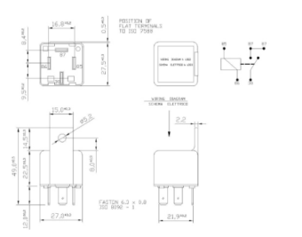 Marco Relay 24V 4 Pins 20A With Plastic Bracket