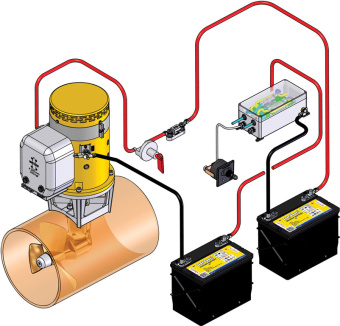 Vetus BPSPE Series/Parallel Switch for 24 Volt Thruster with 12 Volt Main Power Supply